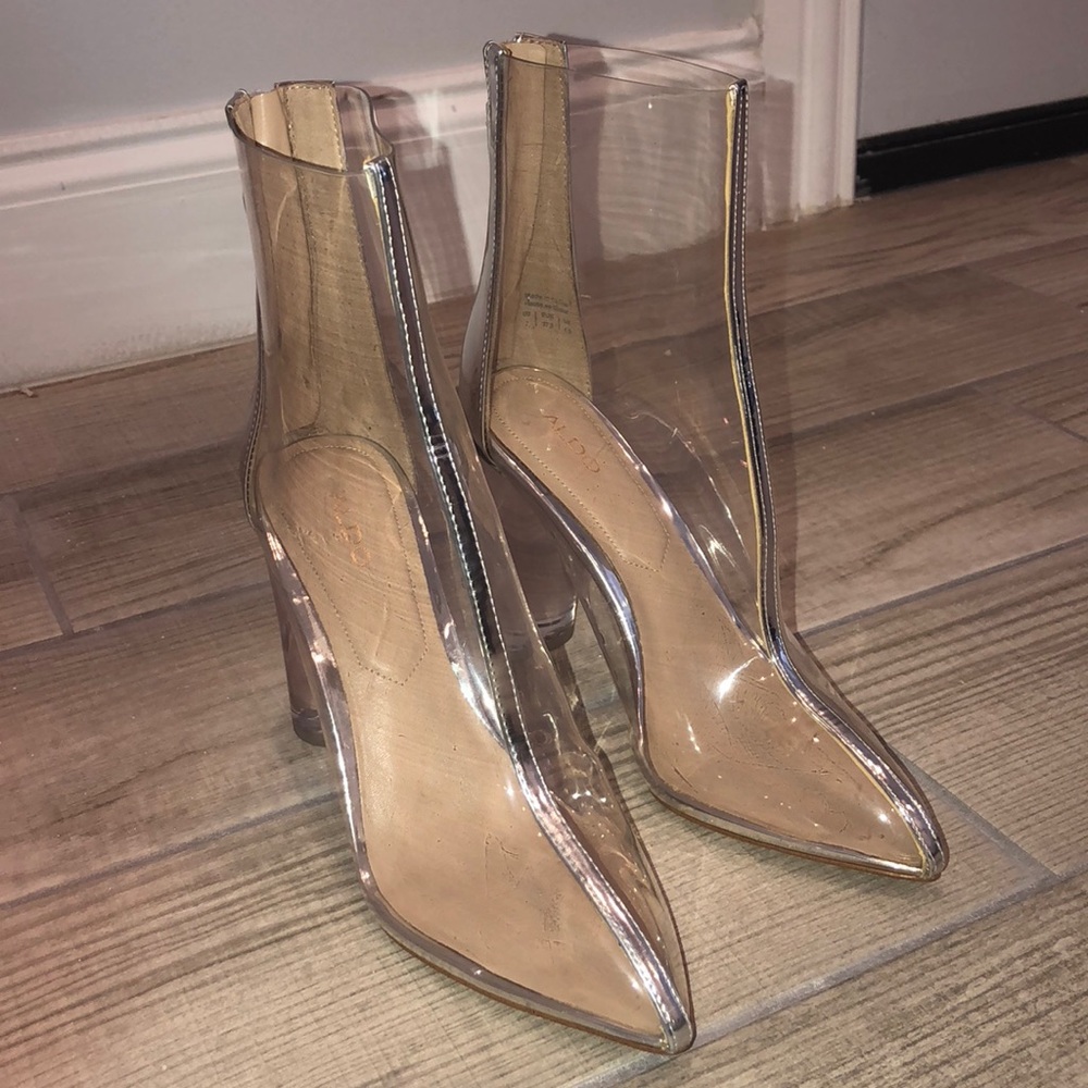 ALDO Clear Booties
